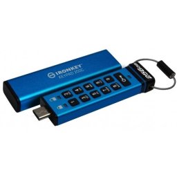 Stick memorie Kingston IronKey Keypad 200C, 16 GB, USB-C, Blue