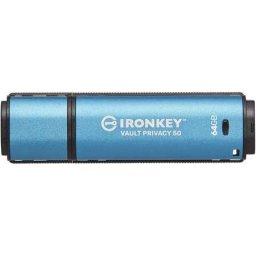 Memorie USB Kingston IronKey Vault Privacy 50, 64 GB , USB 3.2, Blue