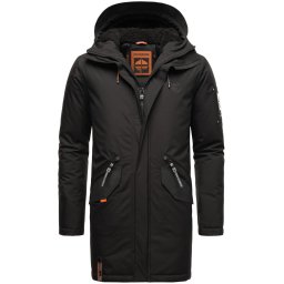 STONE HARBOUR Parka de iarnă 'Ragaan' gri / portocaliu neon / negru
