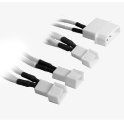 Cablu adaptor BitFenix Alchemy 4-pini Molex la 3x 3-pini 5V, 20cm, white/white, BFA-MSC-M33F5VWW-RP