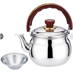 Ceainic din inox cu fluier si filtru, 1000 ml, toate tipurile de plite, maner protectie