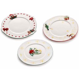 Set 3 platouri ceramica Craciun 26 cm