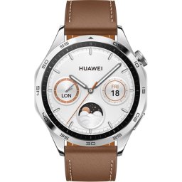 Ceas Smartwatch Huawei Watch GT 4, 46mm, Bluetooth, SpO2, Brown Leather