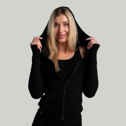 STRIX Hanorac cu fermoar pentru femei MERINO I Black XS