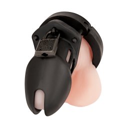 Blueline Silicone Chastity Cage Black