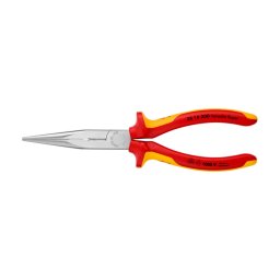CleE te cu varf semirotund KNIPEX VDE 200 mm, curbat la 40 , cu taiE lateral, izolat 1000 V, fabricat A n Germania 26 16 200