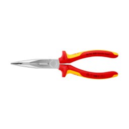 CleE te cu varf semirotund KNIPEX VDE 200 mm, curbat la 40 , pentru materiale rotunde E i conductori, izolat 1000 V, fabricat A n Germania 26 26 200