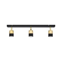 Spot LED TUBSSON 3xGU10/4,8W/230V negru/auriu