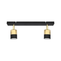 Spot LED TUBSSON 2xGU10/4,8W/230V negru/auriu