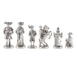 Piese sah din metal - Cavaleri Medievali- Mare