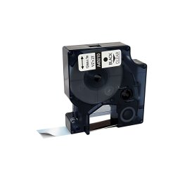 Etichete compatibile DYMO LabelManager 12 mm negru pe transparent pentru prize, intrerupatoare si identificare discreta S0720500