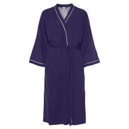 LASCANA Halat pentru dimineață albastru închis / alb