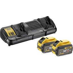 Set 2 acumulatori Li-Ion Flexvolt, 54 V, 9 Ah si incarcator DCB132