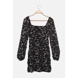 Trendyol Negru Low Back Dress