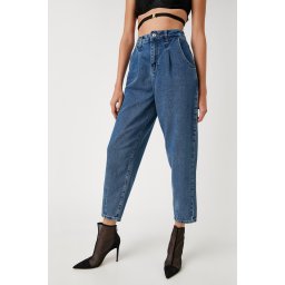 Pantaloni indigo medii pentru femei Koton