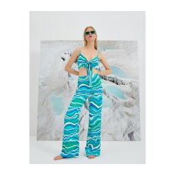 Koton Șahika Ercümen X - Pantaloni largi cu model