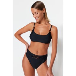 Top bikini accesorizat Trendyol Black Bralette