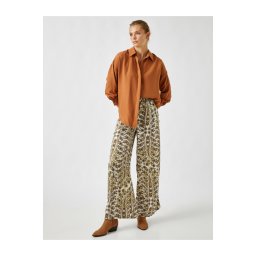 Koton Wide Leg pantaloni cu model activ