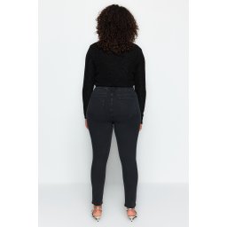 Trendyol Antracit High Waist Flexible Skinny Jeans