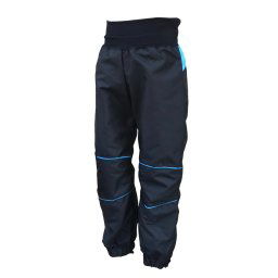 Children's rustle trousers - black-turquoise