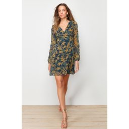 Rochie țesută țesută Trendyol Multi Color A-Cut