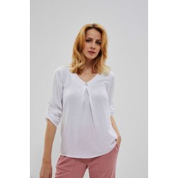 Marisse Smooth Viscose Shirt L-Ko-3705 White