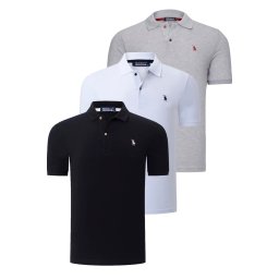 Tricou polo de barbati, dewberry
