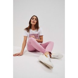 Pantaloni simpli - roz