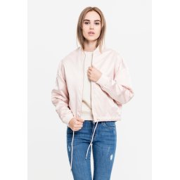 Doamnelor Satin Kimono Blouson roz deschis