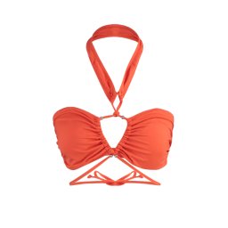 Top bikini tunel Trendyol Orange Strapless