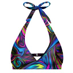 Aloha de la Deer Woman's Spill The Tint Halter Neck Bikini Top BTH AFD881