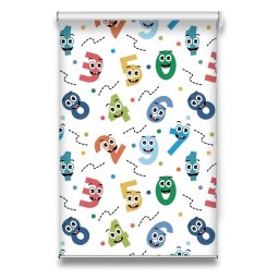 Roletă textilă Kids 7026 cu cifre colorate