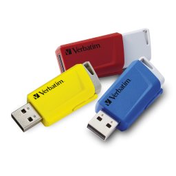 Memorie USB Verbatim Store' n Click 3x16 GB USB 3.2 Red Blue Yellow