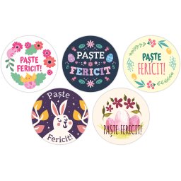 Rola etichete autoadezive personalizate, Buline Paste, diametru 40 mm, 1000 buc rola
