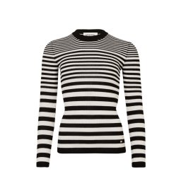 SONIA RYKIEL Pulover Pull New Chau PU27MA22 R02 raye noir/blanc