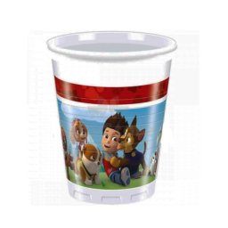 Set 8 pahare plastic Paw Patrol 200 ml