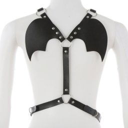 Eross top Belts with Bat Wings S/M Black