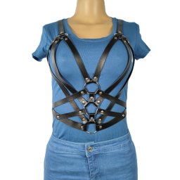 Eross top Criss Cross Belts S/M Black