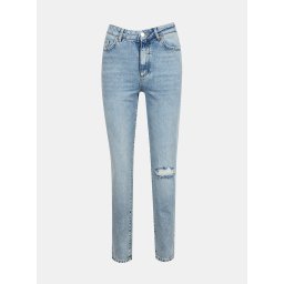 Straight fit pentru femei AWARE by VERO MODA - albastru deschis