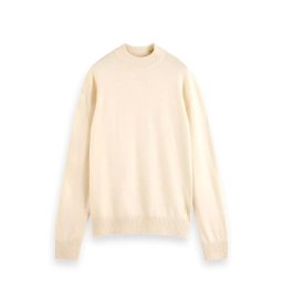 SCOTCH & SODA Pulover Dropped Shoulder Basic Mock 176984 SC1566 light camel
