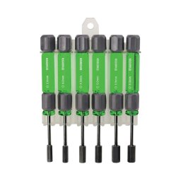 Set 6 chei tubulare hexagonale magnetice ENGINEER cu maner de precizie, cap rotativ si suport, Fabricat in Japonia DK-14