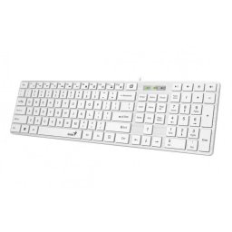 Tastatura multimedia USB Alb, Genius SlimStar 126