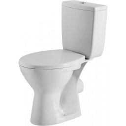 Set vas WC compact iesire laterala Senator Granit + capac duroplast, antibacterian,