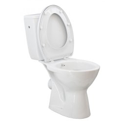 Set vas WC cu functie bideu, evacuare laterala Senator Cersanit si capac polipropilena,
