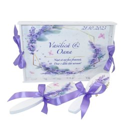 Set gatit mireasa, Lavanda, Personalizat, 3 piese - ALIF310007