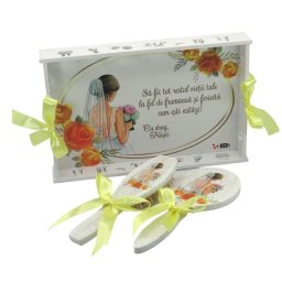 Set gatit mireasa, galben, Nepersonalizat, 3 piese - ILIF310006