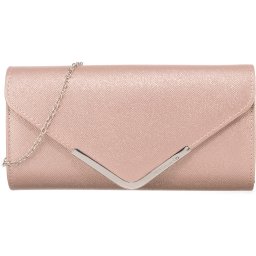 Tamaris Clutch 'Amalia' culoarea pielii / argintiu