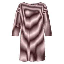 H.I.S Cămăşi de noapte roșu bordeaux / alb