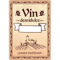 Etichete sticle personalizate, Vin demidulce, 100x70 mm, 1000 buc rola