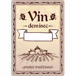 Etichete sticle personalizate, Vin demisec, 100x70 mm, 1000 buc rola